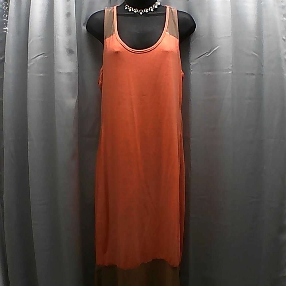 Espresso Brand Pink & Tan Maxi Dress